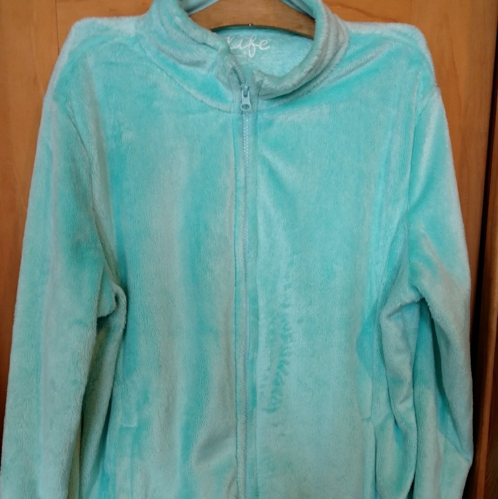 Turquoise Soft Fleece Jacket
